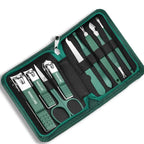 Kit profissional de cuidados com as unhas com 7/10/12/18 peças, conjunto de manicure e pedicure em aço inoxidável, conjunto de cortadores de unhas com estojo de viagem