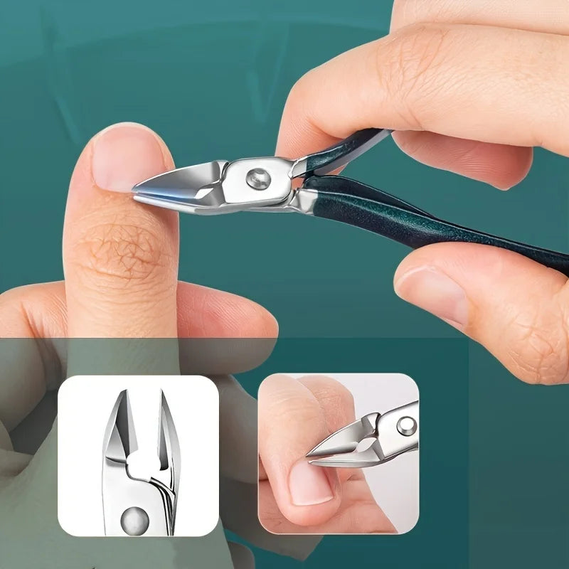 Kit profissional de cuidados com as unhas com 7/10/12/18 peças, conjunto de manicure e pedicure em aço inoxidável, conjunto de cortadores de unhas com estojo de viagem