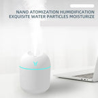 Umidificador de ar mini USB de 250 ml com difusor de óleos essenciais e aromas para casa e carro. Difusor ultrassônico silencioso com lâmpada LED colorida.