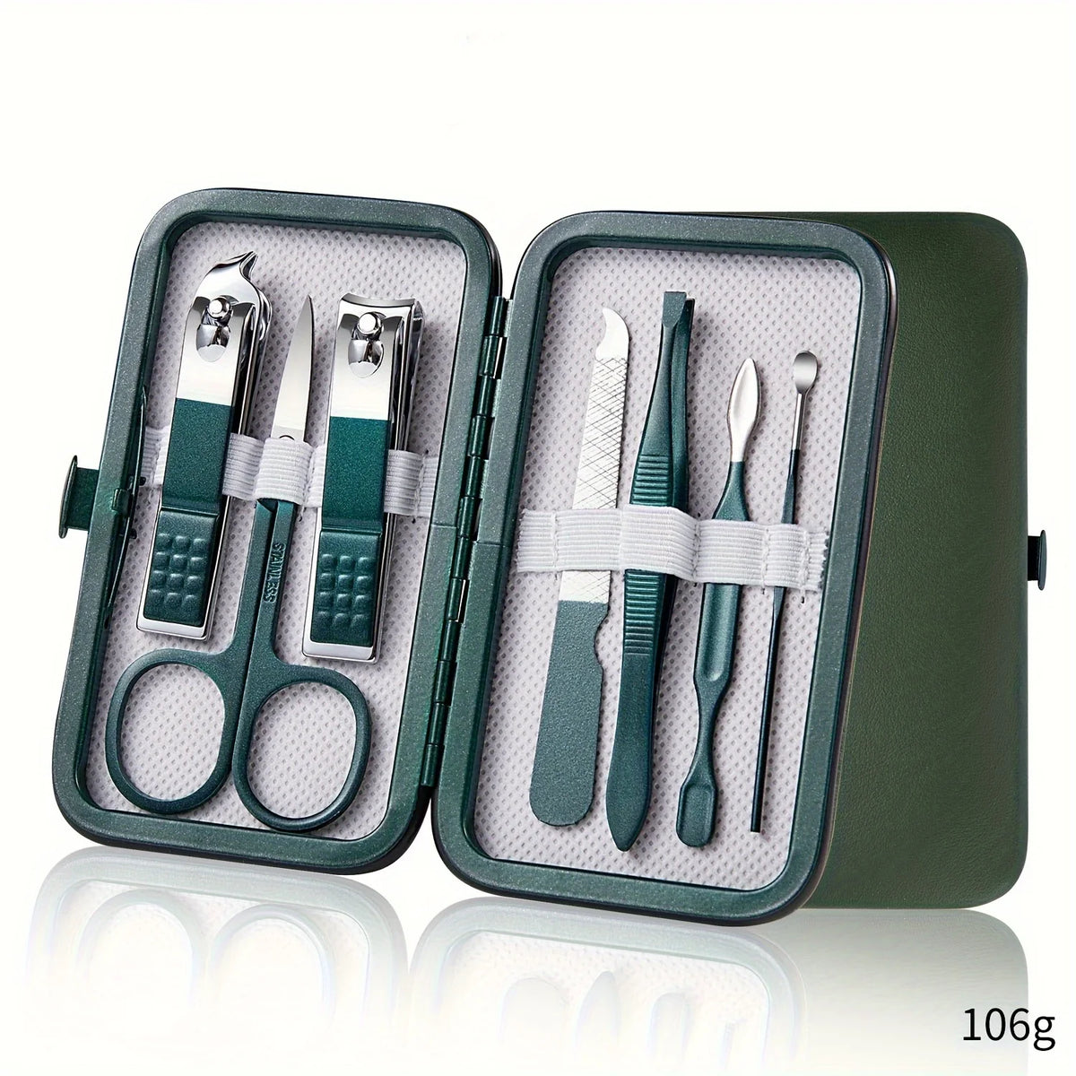 Kit profissional de cuidados com as unhas com 7/10/12/18 peças, conjunto de manicure e pedicure em aço inoxidável, conjunto de cortadores de unhas com estojo de viagem