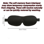 Máscara de dormir 3D, máscara para os olhos em espuma viscoelástica macia, ideal para viagens e para dormir. Leve e prática.