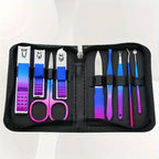 Kit profissional de manicure e pedicure em aço inoxidável com 6 a 30 peças, cuidados de precisão para as unhas, estojo de viagem, cortador de unhas e tesoura.