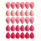 Conjunto de esponjas de maquiagem com 7 ou 18 peças, adequadas para aplicação de BB cream líquido e pó. Esponja dupla para maquiagem, para uso seco e úmido.