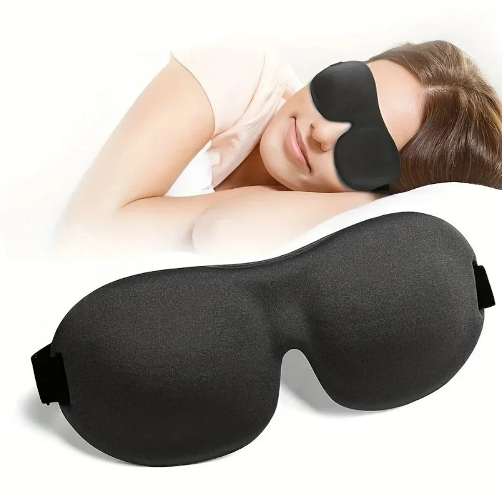 Máscara de dormir 3D, máscara para os olhos em espuma viscoelástica macia, ideal para viagens e para dormir. Leve e prática.