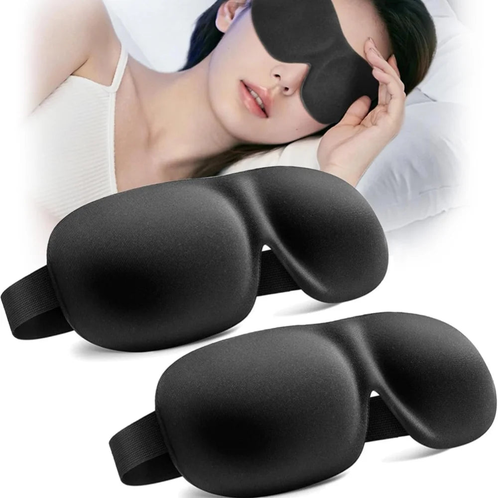 Máscara de dormir 3D, máscara para os olhos em espuma viscoelástica macia, ideal para viagens e para dormir. Leve e prática.