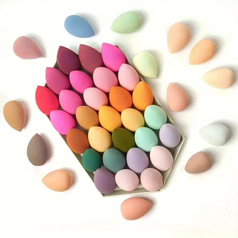 Conjunto de esponjas de maquiagem com 7 ou 18 peças, adequadas para aplicação de BB cream líquido e pó. Esponja dupla para maquiagem, para uso seco e úmido.