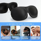 Máscara de dormir 3D, máscara para os olhos em espuma viscoelástica macia, ideal para viagens e para dormir. Leve e prática.