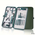 Kit profissional de cuidados com as unhas com 7/10/12/18 peças, conjunto de manicure e pedicure em aço inoxidável, conjunto de cortadores de unhas com estojo de viagem