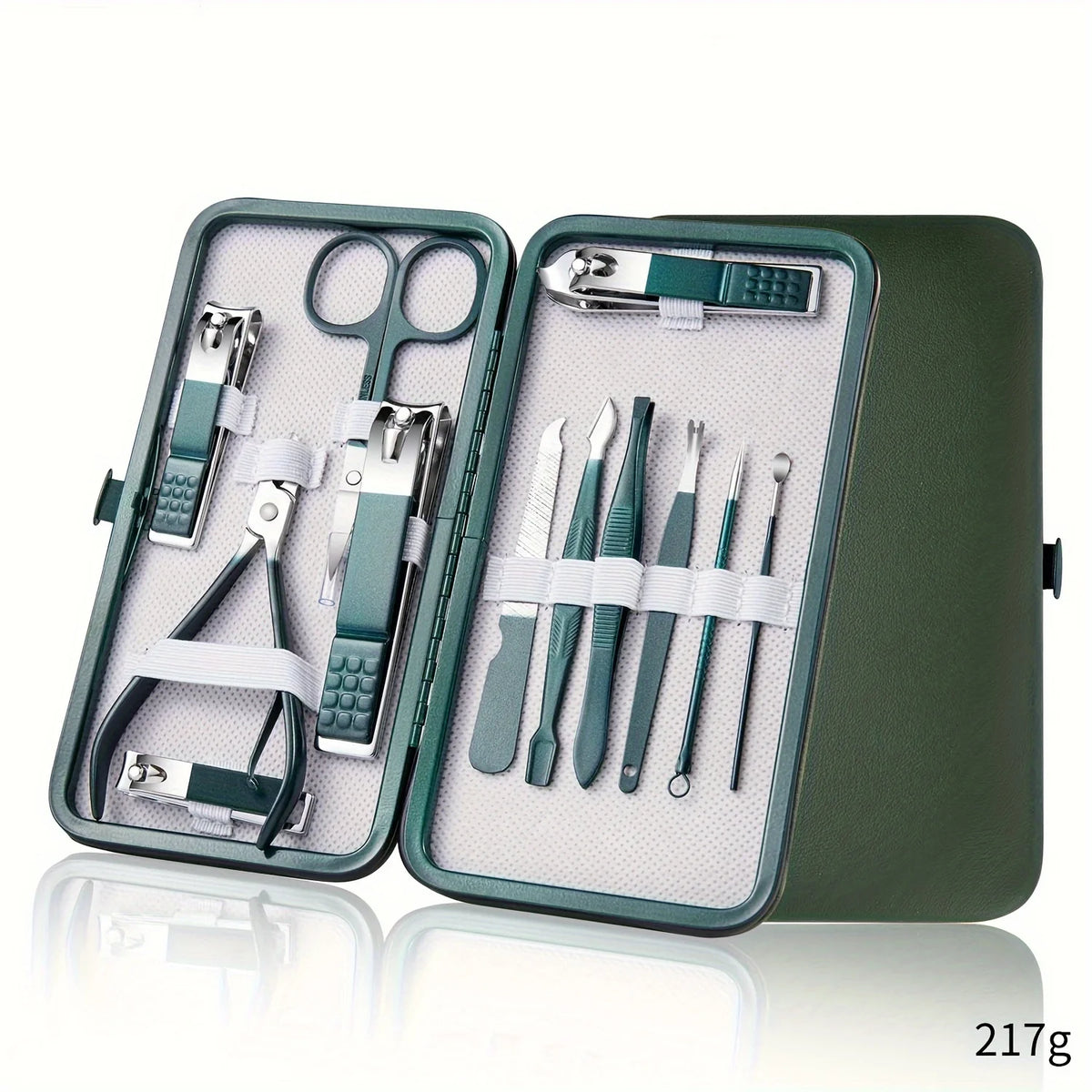 Kit profissional de cuidados com as unhas com 7/10/12/18 peças, conjunto de manicure e pedicure em aço inoxidável, conjunto de cortadores de unhas com estojo de viagem