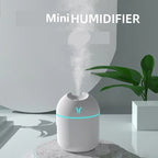 Umidificador de ar mini USB de 250 ml com difusor de óleos essenciais e aromas para casa e carro. Difusor ultrassônico silencioso com lâmpada LED colorida.